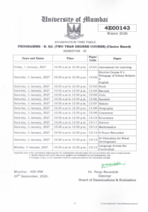 Examination Timetable